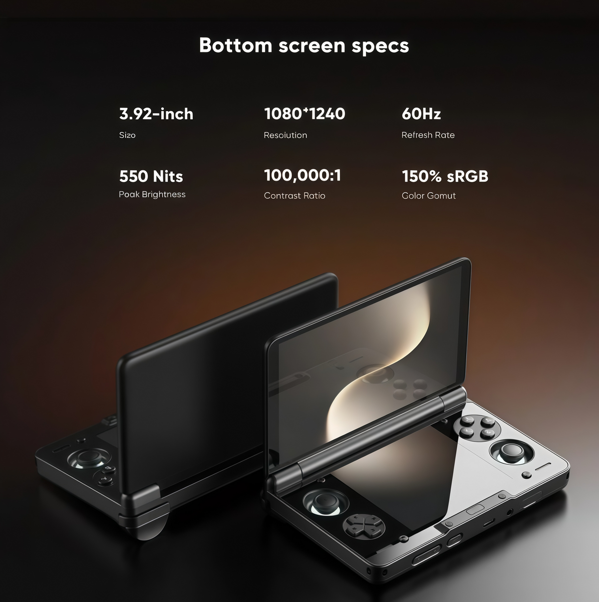 Dual-Screen AMOLED Gaming Handheld