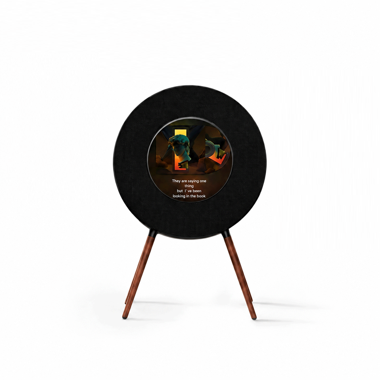 Record-Inspired Bluetooth Speaker with Lyrics Display