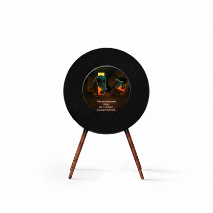 Record-Inspired Bluetooth Speaker with Lyrics Display