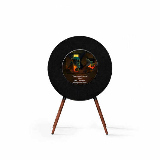 Record-Inspired Bluetooth Speaker with Lyrics Display