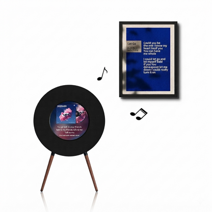 Record-Inspired Bluetooth Speaker with Lyrics Display