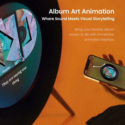 Record-Inspired Bluetooth Speaker with Lyrics Display