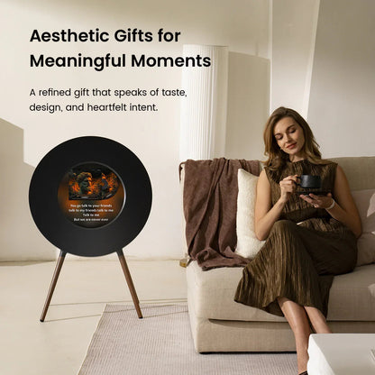 Record-Inspired Bluetooth Speaker with Lyrics Display